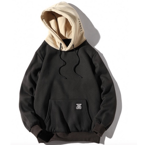 zaful pouch pocket fleece pullover hoodie